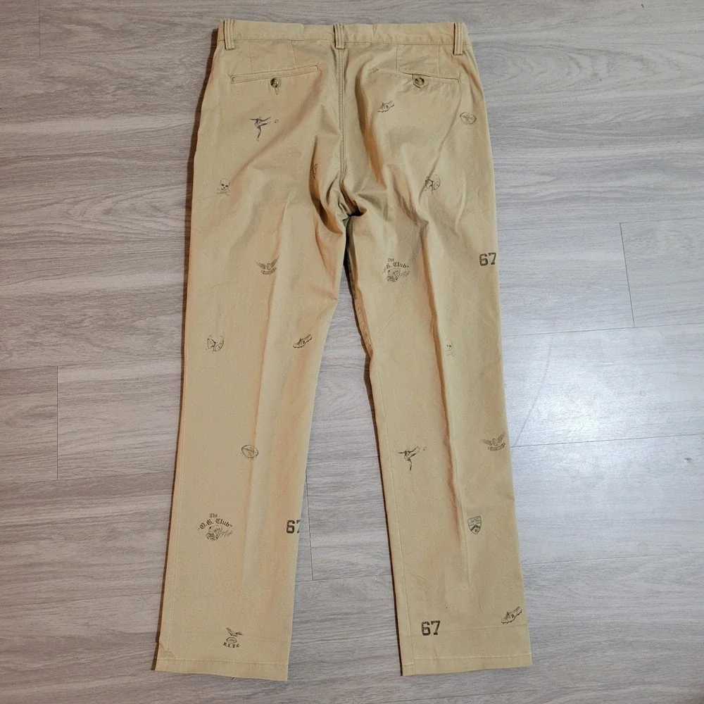 POLO RALPH LAUREN MENS 33X30 STRETCH STRAIGHT FIT PANTS VARSITY OG COLLECTION